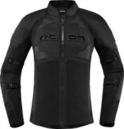 Icon Contra 2 Ladies Motorcycle Textile Jacket, black, Size S for Women