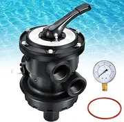 KAVIUS SP0714T Top-Mount Multiport Control Valve Compatible with Hayward Pro & VL Series Above-Ground Sand Filter 1.5" FIP Plumbing VariFlo Valve Fit for Sand Filters SandMaster SwimPro GM ProSeries