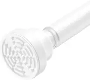 White Tension Curtain Rod 30-63 Inch, Non-Slip Spring Curtain Rod for Windows, N