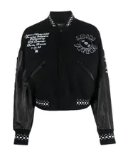 Amiri Logo Patch Long Sleeved Jacket Black