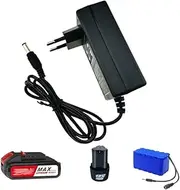 12.6V 16.8V 2A 21V 25V 1A 18650 Lithium Battery Charger DC 5.5 * 2.1-2.5mm for 3S 4S 5S 6S 12V to 25V Screwdriver Battery Pack Use(25.2V 1A,1pcs)