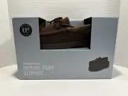 Wayland Square Slippers Deluxe Men's Memory Foam Size Small 6-7 Brown NEW