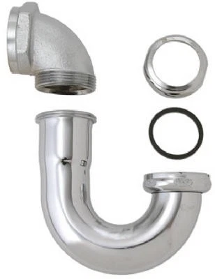 Slip Joint With Cast Elbow,Chrome-Plated Brass,17-Ga.,1.5-In. OD Tube -219-204
