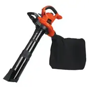 BLACK+DECKER Leaf Blower, Vacuum and Mulcher 3-in-1, 12 Amp, 250 MPH, 400 CFM (B