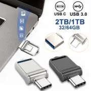 2TB 1TB 64GB USB 3.0 Type C Memory Stick Otg Flash Drive for Android Samsung