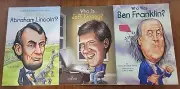 3 NEW Who Is / Was Books - Abraham Lincoln, Jeff Kinney, and Ben Franklin!