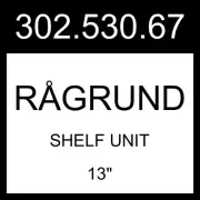 IKEA RÅGRUND Shelf Unit Bamboo 13" 302.530.67