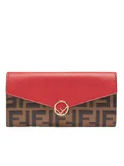 Fendi Continental Wallet in Red