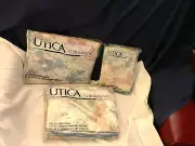 Vintage NEW Utica Twin Flat Fitted Sheets Two Standard Pillow Cases