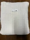 VINTAGE~ OLD CHICAGO~ HAND FRINGED WOVEN TABLECLOTH~ BEIGE~ 62" x 82" OVAL~ NEW