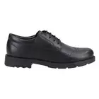 Hush Puppies Brian Smart Casual Comfort Leather Junior Shoes Kids Black