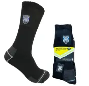 130066 CANTERBURY BULLDOGS NRL 2 PACK MENS WORK SOCKS TRADESMENS TRADIE 11-14