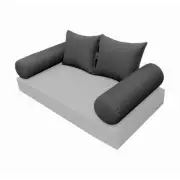 |COVER ONLY| STYLE 4 Twin Bolster Pillow Daybed Porch Swing Knife Edge AD003