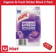 New Harpic Hygenic & Fresh Sticker Adhesive Toilet Block - Lily 2 pack Free Ship