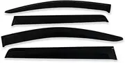 FUWKAIZS Car Window Visor Weather Guard Compatible for Mitsubishi Shogun Montero Pajero Sport 2015 2016 2017 2018 2019 2020 2021 2022 2023 2024
