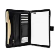 COWHIDE NAPA LETTER-SIZE PORTFOLIO WITH EASY, YET SECURE, PULL-TAB CLOSURE