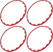 Car Tire Trim Rings, Car Wheel Rim Protectors Guard, 4PCS 18in Wheel Rim Protection Ring Red Wheel Edge Trim Protector Ring Replacement for Model 3 2017 to 2023