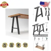 Black Heavy-Duty Iron Table Legs 28''H - Efficient Floor Protection & Stability