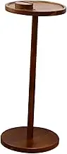 Wood Side Table Decor Round (14.96inch in Height) Sturdy Small Furniture with Phone Stand for Cabin Bed Apartmen Office Hotel