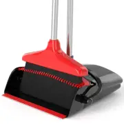 Broom and Dustpan Combo Set 54 Long Handle Adjustable Stainless Steel