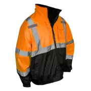 SJ210B-3ZOS-2X Three-in-One Deluxe Hi-Viz Bomber Jacket, 2X-Large, Hi-Viz Orange