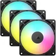 Corsair RS120 ARGB Black 120mm ARGB Fan 3x Pack with daisy-chained 4-pin PWM and +5V ARGB motherboard control [CO-9050181-WW]