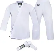 [POZTEV] Karate Uniform for Kids & Adults Lightweight Student Gi Pants and Jackets for Martial Arts Uniform With Free Belt