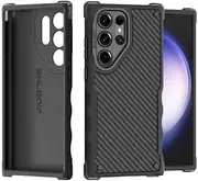 by SHLDAir S24 Ultra Rugged Case, Designed for Samsung, Black