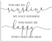 You Are My Sunshine - Nursery Wall Art - Above Crib Decor - Gifts for New Parents - Baby Shower Gifts - Minimalist Wall Art for Baby Room - 10x8 unframed print