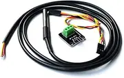 Reland Sun DS18B20 Temperature Sensor Module Kit, Waterproof, 100CM Cable, Stainless Steel Probe, Terminal Adapter, Arduino