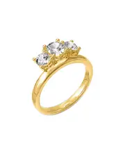 14K 1.13 ct. tw. Lab-Grown Diamond 3-Stone Ring