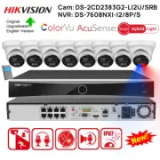 Hikvision 8CH 4K CCTV System 8MP 2-way Audio IP Camera ColorVu+IR Strobe Light