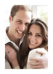 Prince William HRH & Kate Middleton A4 repro picture poster with choice of frame