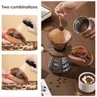 Coffee Dosing Cup Set with Espresso Coffee Spritzer and Spoon Wood Coffee QATvf
