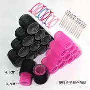 Hair Roller / Styling Hair Clip / Set (Various Designs) Set Of 48 With Transparent Bag - 12 Pcs 3.6cm Hair Roller & 12 Pcs 4.8cm Hair Roller & 12 Pcs Plastic Hair Clip & 12 Pcs Metal Hair Clip - Rose Pink & Black & Random Color & Silver - One Size
