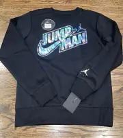 ✅ $50 Michael Air Jordan Brand Nike Jumpman Sweatshirt Boys Black L (12/13)