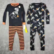 Carter's 4 Piece Glow in the Dark Dinosaur T-Rex Halloween Pajama Set Size 4T