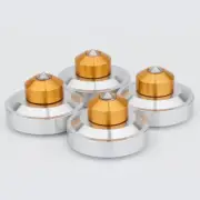 4 Speaker Feet Aluminum Spike Base 44x26mm HiFi Audio Amplifier Isolation Cover
