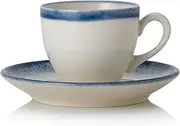WAS Germany Espresso and Saucer, 0.09 litres, Set of 6, Marina, Porcelain