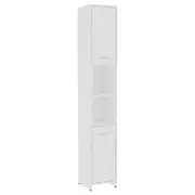 Wooden Bathroom Cabinet Vanity Storage Rack Shelf Cupboard White 30x30x183.5cm