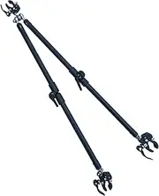 Perfeclan Bike Trailer Connector Foldable Tow Bar Aluminum Alloy Simple Assembly Length 63cm Multifunctional Bicycle Trailer Connector, Aluminum Clamps