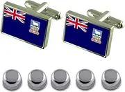 [Select Gifts] Shirt Dress Studs Falkland Islands Flag Cufflinks