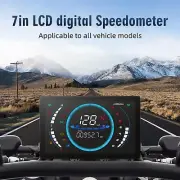 Universal LED Digital Motorcycle Speedometer RPM Dashboard Adjustable 7in LCD
