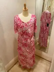 Allison Silk Pink/White Layered Frill Petal Dress 61161