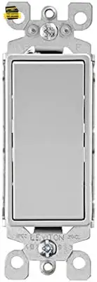 15 Amp Decora Rocker Single-Pole Switch, Grounding, 5601, Light Gray ⭐️⭐️⭐️⭐️⭐️