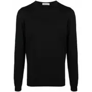 [Goes Botanical] Goes Botanical Crew-neck Knit Jumper 8^ NUMERIC BLACK