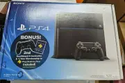PS4 Sony PlayStation 4 1TB Jet Black Slim Bundle 12mo Plus+Extra controller
