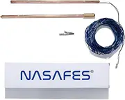 Grounding Rod for Electric Fence and Generator Grounding Kit, Portable Plug & Play Copper Grounding Rod with Ground Wire and Alligator Clip for Fast Connect