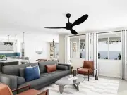 Huemarlt 52 Inches Ceiling Fan No Lights Remote Control 3 Blades Reversible DC M