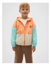 [Seed Heritage] Colourblock Logo Jacket in Multi